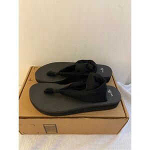 Sanuk yoga mat wedges black 10 #1016351